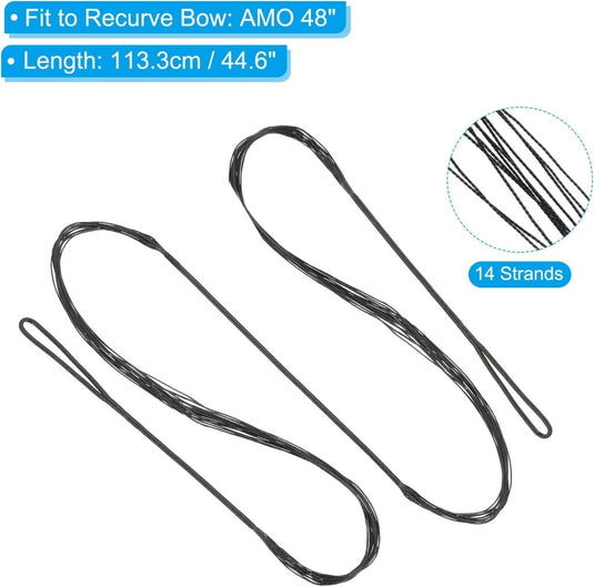 Recurve boogsnaar 113,3 cm tot 50 lb – vervangende bowstring – boogschieten accessoires - happygetfit.com