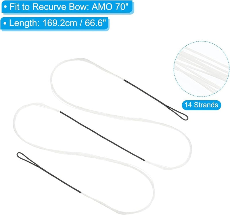 Laad afbeelding in Galerijviewer, Recurve boogsnaar 113,3 cm tot 50 lb – vervangende bowstring – boogschieten accessoires - happygetfit.com
