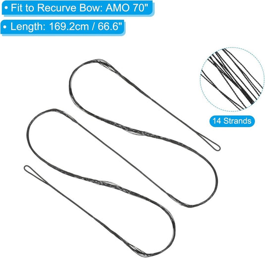 Recurve boogsnaar 113,3 cm tot 50 lb – vervangende bowstring – boogschieten accessoires - happygetfit.com
