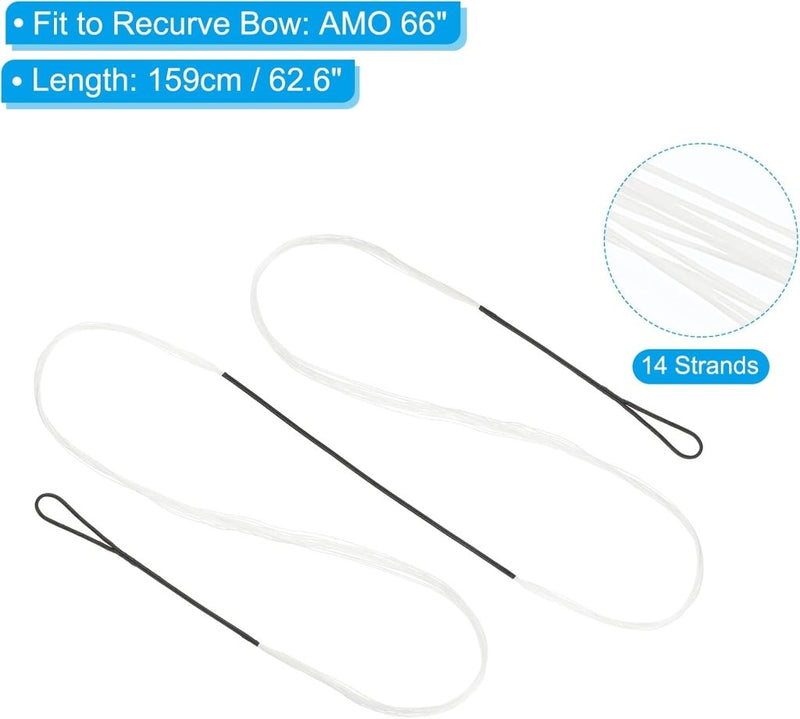 Laad afbeelding in Galerijviewer, Recurve boogsnaar 113,3 cm tot 50 lb – vervangende bowstring – boogschieten accessoires - happygetfit.com
