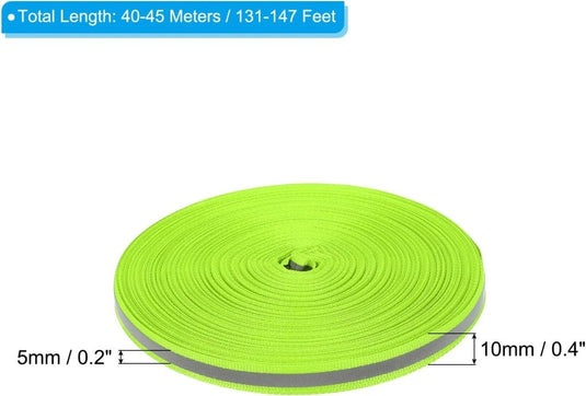 Reflecterend naaiband 10 mm breed 40-45 meter fluorescerend groen – reflectieband – veiligheidsaccessoires - happygetfit.com