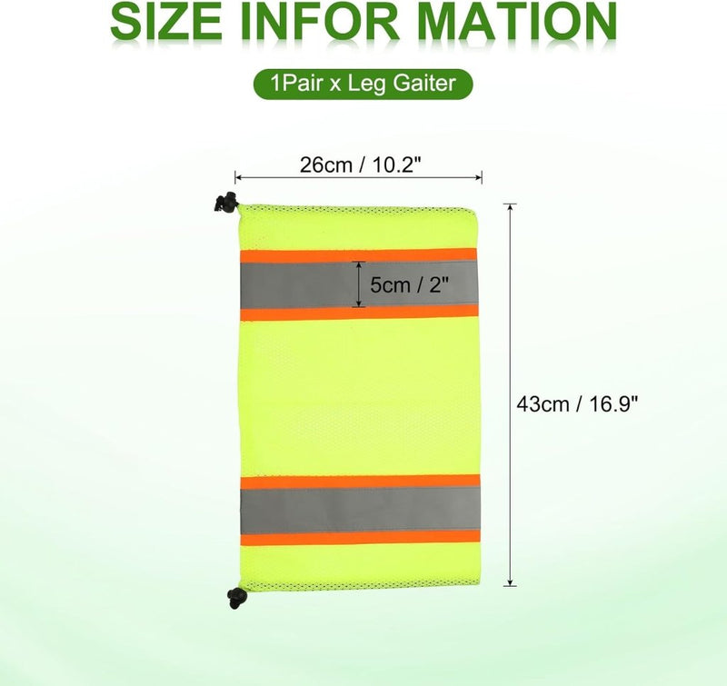 Laad afbeelding in Galerijviewer, Reflecterende beenhoezen 1 paar high visibility geel-oranje – hi-vis beenkappen – outdoor accessoires - happygetfit.com

