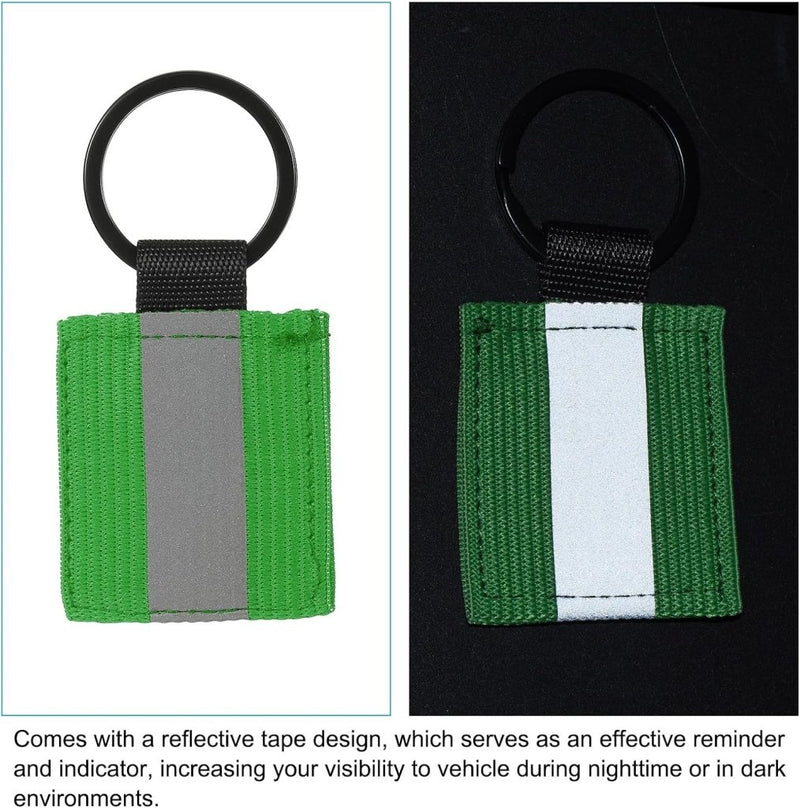 Carica l’immagine nel visualizzatore della galleria, Reflecterende sleutelhangers 9 stuks van nylon zwart – reflector hangers – fiets hardloop accessoires - happygetfit.com
