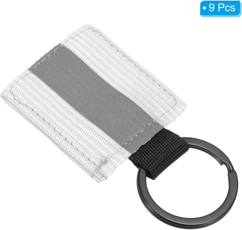 Carica l’immagine nel visualizzatore della galleria, Reflecterende sleutelhangers 9 stuks van nylon zwart – reflector hangers – fiets hardloop accessoires - happygetfit.com
