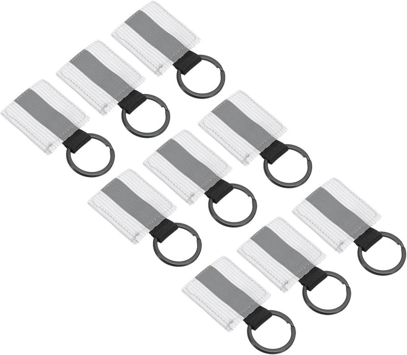 Carica l’immagine nel visualizzatore della galleria, Reflecterende sleutelhangers 9 stuks van nylon zwart – reflector hangers – fiets hardloop accessoires - happygetfit.com
