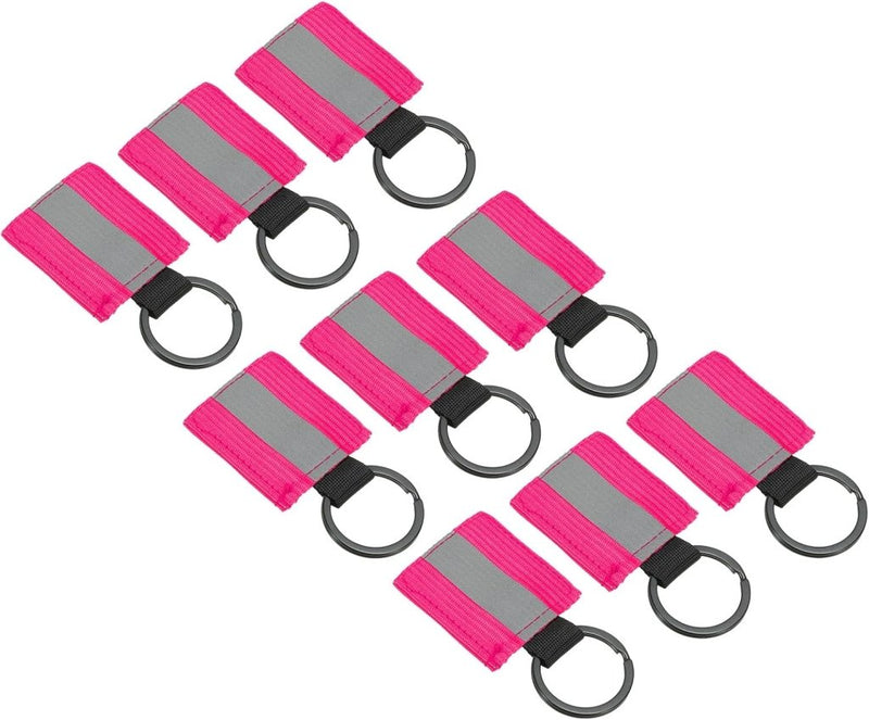 Carica l’immagine nel visualizzatore della galleria, Reflecterende sleutelhangers 9 stuks van nylon zwart – reflector hangers – fiets hardloop accessoires - happygetfit.com
