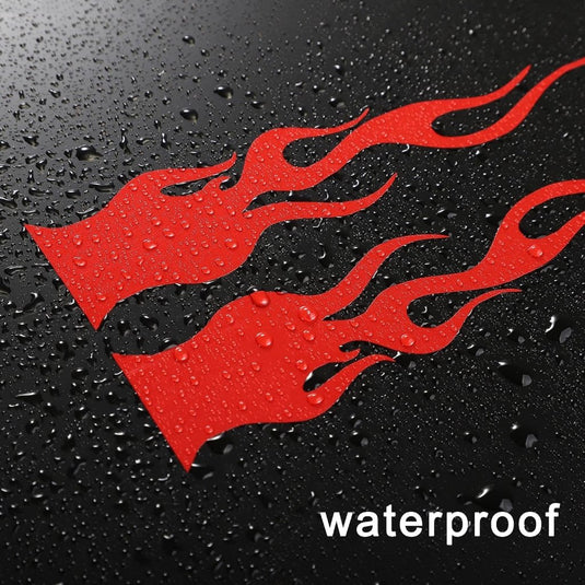 Reflecterende vlamstickers set van 4 rood 20 cm - happygetfit.com