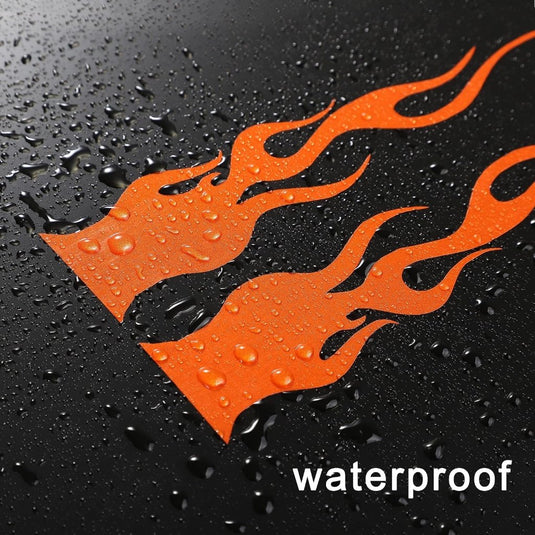 Reflecterende vlamstickers set van 4 rood 20 cm - happygetfit.com