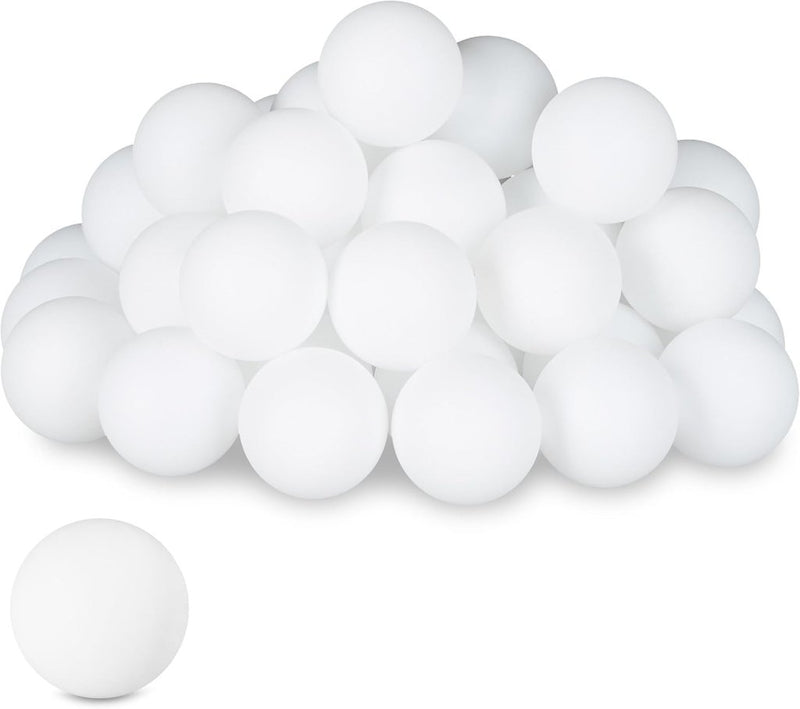 Laad afbeelding in Galerijviewer, Relaxdays beer pong balletjes, set van 100, kunststof, pingpongballen zonder opdruk, tafeltennisballetjes, Ø 40 mm, wit - happygetfit.com
