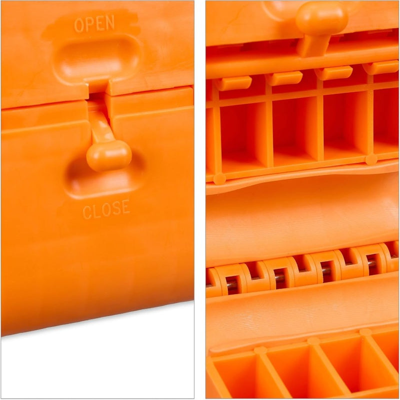Laad afbeelding in Galerijviewer, Relaxdays handvat dumbbell, HxBxD, voor krachttraining, fitness, workout, HxBxD: 28 x 23 x 7 cm, oranje - happygetfit.com
