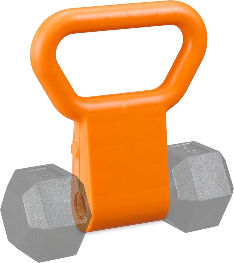 Laad afbeelding in Galerijviewer, Relaxdays handvat dumbbell, HxBxD, voor krachttraining, fitness, workout, HxBxD: 28 x 23 x 7 cm, oranje - happygetfit.com
