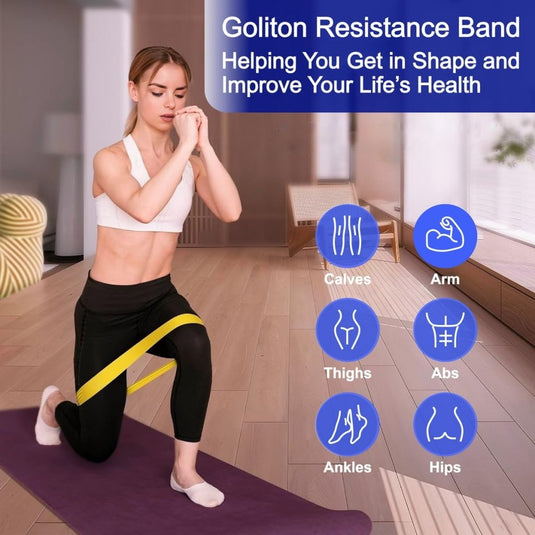 Resistance Loop Exercise Bands Exercise Bands for Home Fitness, Stretching, Strength Training, Physical Therapy,Elastic Workout Bands for Women Men Kids - happygetfit.com