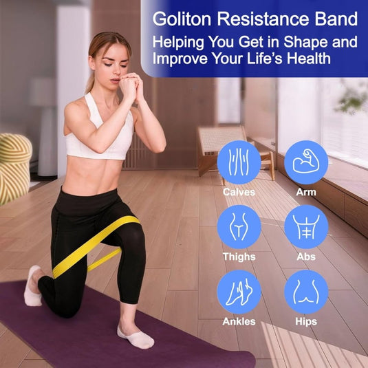 Resistance Loop Exercise Bands Exercise Bands for Home Fitness, Stretching, Strength Training, Physical Therapy,Elastic Workout Bands for Women Men Kids - happygetfit.com