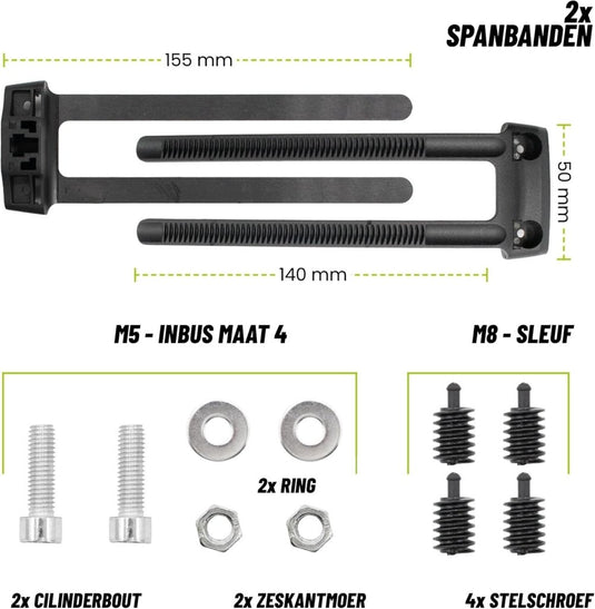 Ringslot montagekit universeel zwart - happygetfit.com