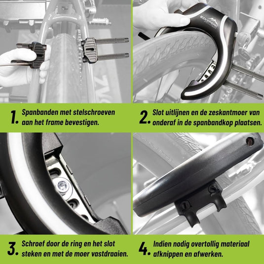 Ringslot montagekit universeel zwart - happygetfit.com