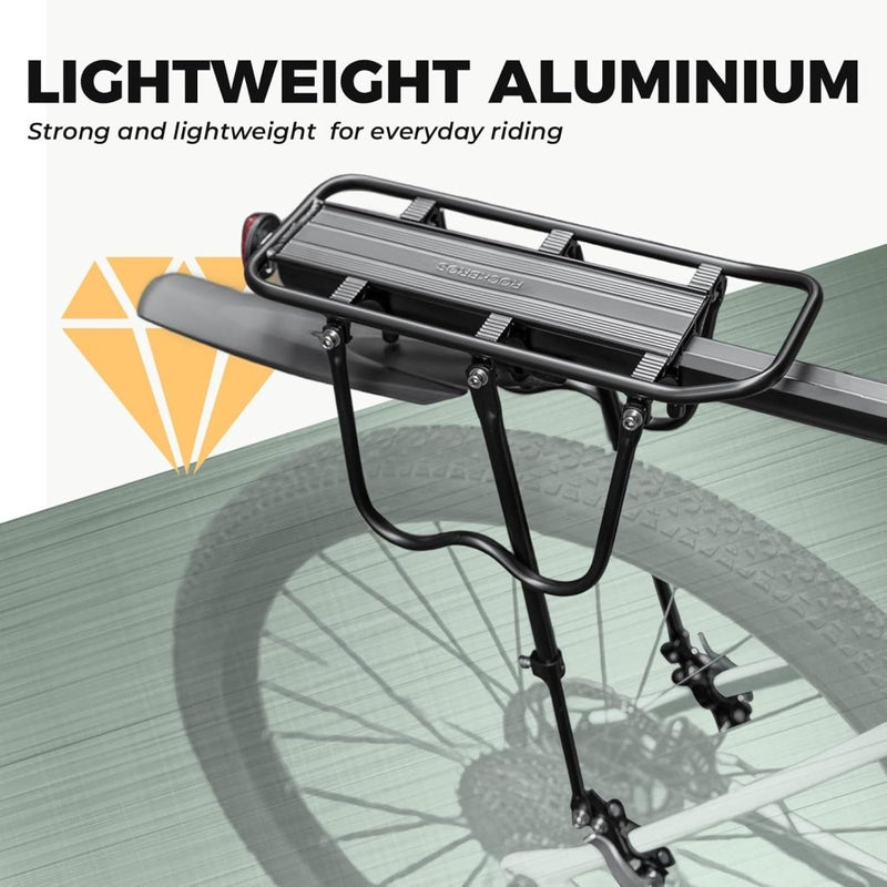 Laad afbeelding in Galerijviewer, ROCKBROS Fietsenrek Fiets Bagagedrager Mountainbike Frame Snelkoppeling met Reflector 24-29 inch met/zonder Spatborden Aluminiumlegering - happygetfit.com
