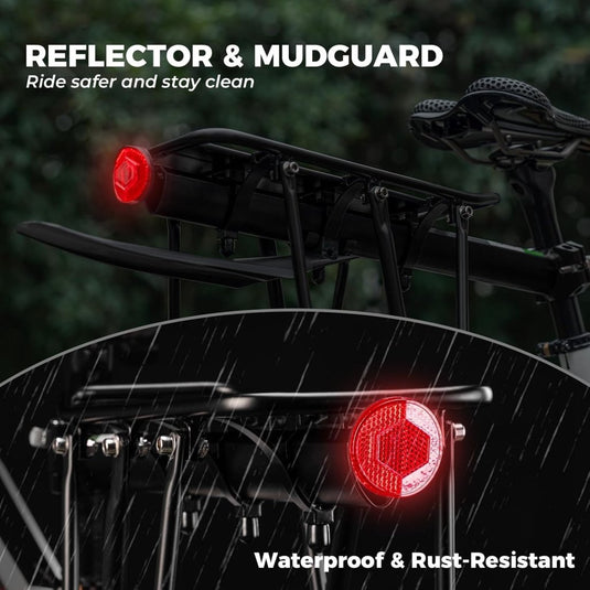ROCKBROS Fietsenrek Fiets Bagagedrager Mountainbike Frame Snelkoppeling met Reflector 24-29 inch met/zonder Spatborden Aluminiumlegering - happygetfit.com