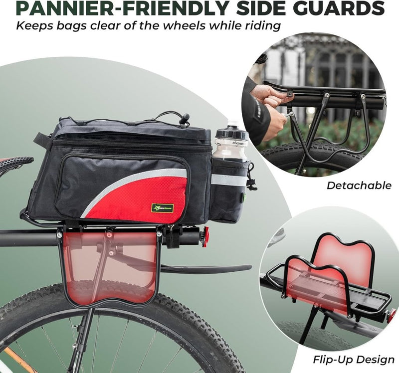 Laad afbeelding in Galerijviewer, ROCKBROS Fietsenrek Fiets Bagagedrager Mountainbike Frame Snelkoppeling met Reflector 24-29 inch met/zonder Spatborden Aluminiumlegering - happygetfit.com

