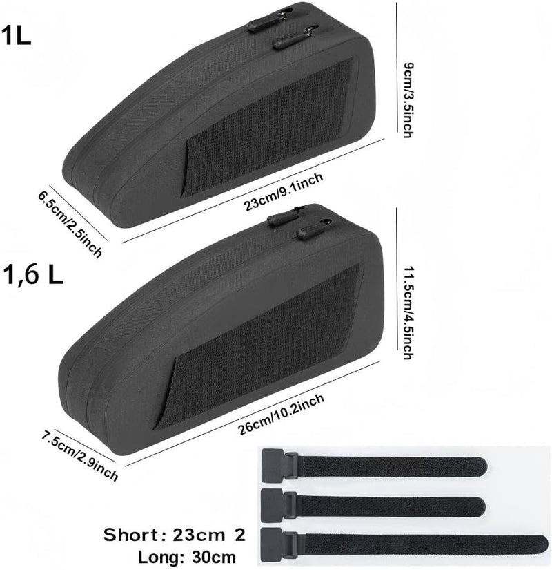 Laad afbeelding in Galerijviewer, ROCKBROS Waterdichte Fietsdriehoek Tas - Voorste Frame Bovenbuis Tas - Cycle Pouch Pack Fietsdriehoek Pannier 1,6 L/1L - happygetfit.com
