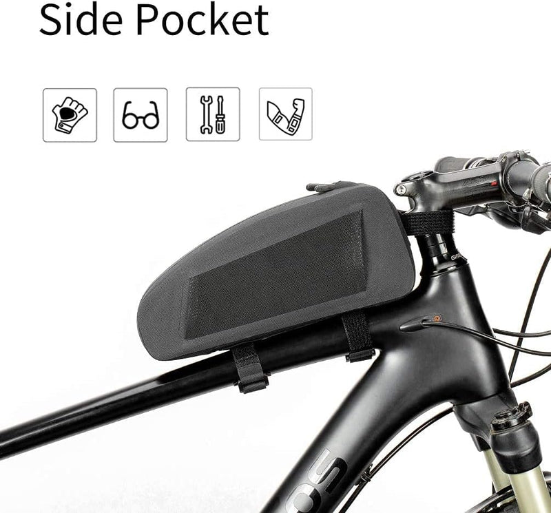 Laad afbeelding in Galerijviewer, ROCKBROS Waterdichte Fietsdriehoek Tas - Voorste Frame Bovenbuis Tas - Cycle Pouch Pack Fietsdriehoek Pannier 1,6 L/1L - happygetfit.com
