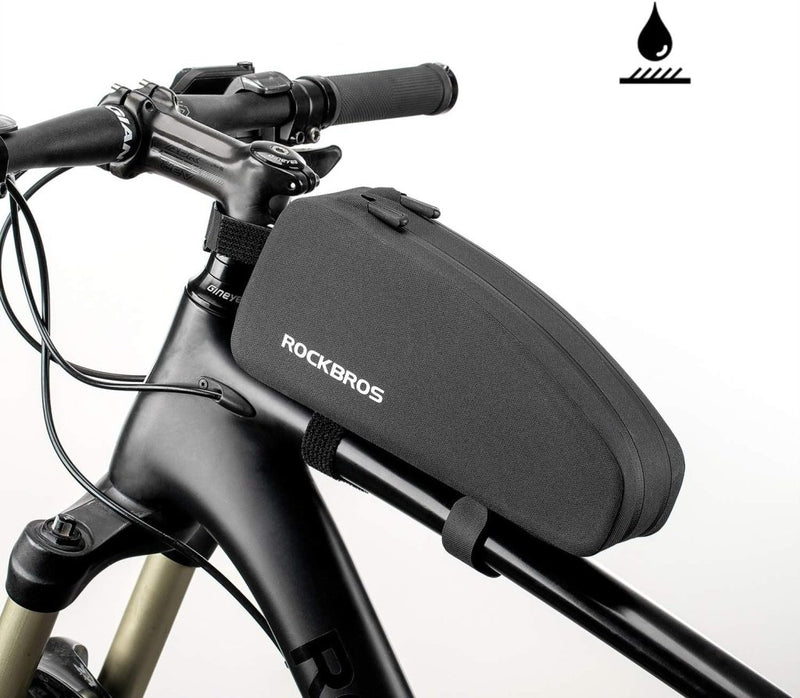 Laad afbeelding in Galerijviewer, ROCKBROS Waterdichte Fietsdriehoek Tas - Voorste Frame Bovenbuis Tas - Cycle Pouch Pack Fietsdriehoek Pannier 1,6 L/1L - happygetfit.com
