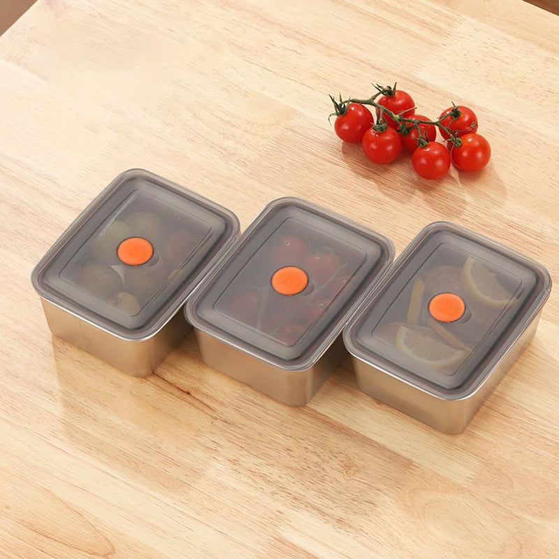 Load image into Gallery viewer, Roestvrijstalen vershoudbakjes set van 6 stuks 500 ml - happygetfit.com
