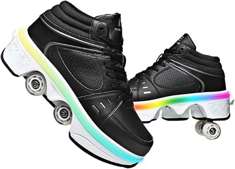 Laad afbeelding in Galerijviewer, Rolschaatsen, schoenen met wieltjes, skateschoenen, inline skates, verstelbare damesschoenen met wieltjes, voor meisjes - happygetfit.com
