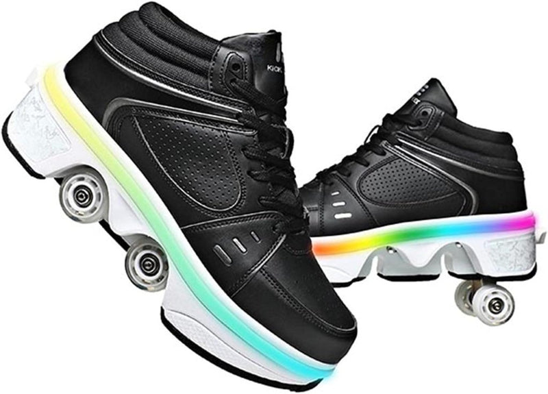 Laad afbeelding in Galerijviewer, Rolschaatsen, schoenen met wieltjes, skateschoenen, inline skates, verstelbare damesschoenen met wieltjes, voor meisjes - happygetfit.com
