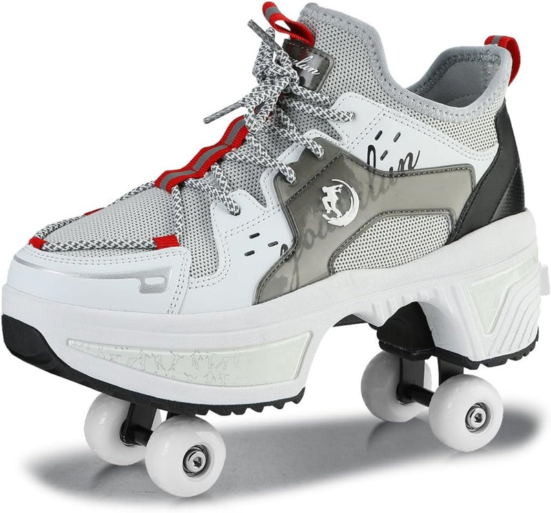 Laad afbeelding in Galerijviewer, Rolschaatsen, schoenen met wieltjes, skateschoenen, inline skates, verstelbare damesschoenen met wieltjes, voor meisjes - happygetfit.com
