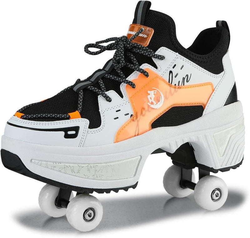 Laad afbeelding in Galerijviewer, Rolschaatsen, schoenen met wieltjes, skateschoenen, inline skates, verstelbare damesschoenen met wieltjes, voor meisjes - happygetfit.com

