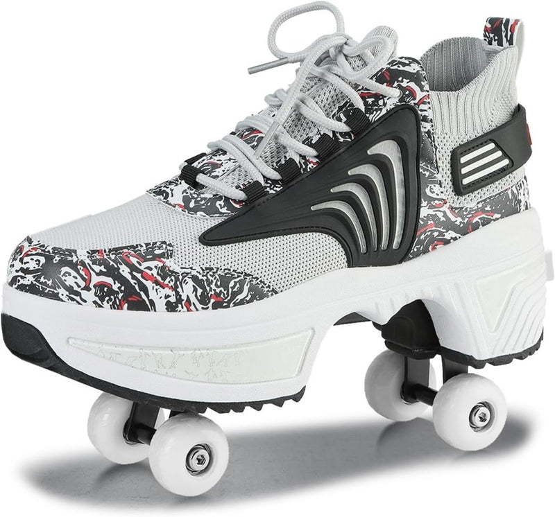 Laad afbeelding in Galerijviewer, Rolschaatsen, schoenen met wieltjes, skateschoenen, inline skates, verstelbare damesschoenen met wieltjes, voor meisjes - happygetfit.com
