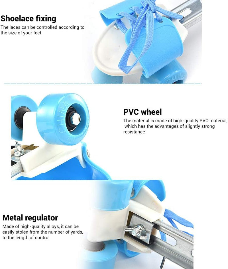 Load image into Gallery viewer, Rolschaatsen voor kinderen, verstelbaar, 4 wielen, inlineskates, schaatsen, chroom, kogellagers, fitnessschoenen, inlineskates, voor meisjes en jongens, beginners - happygetfit.com
