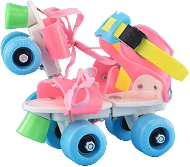 Load image into Gallery viewer, Rolschaatsen voor kinderen, verstelbaar, 4 wielen, inlineskates, schaatsen, chroom, kogellagers, fitnessschoenen, inlineskates, voor meisjes en jongens, beginners - happygetfit.com
