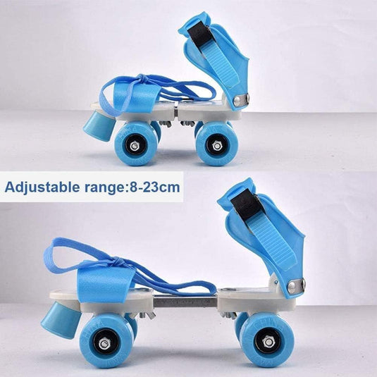 Rolschaatsen voor kinderen, verstelbaar, 4 wielen, inlineskates, schaatsen, chroom, kogellagers, fitnessschoenen, inlineskates, voor meisjes en jongens, beginners - happygetfit.com
