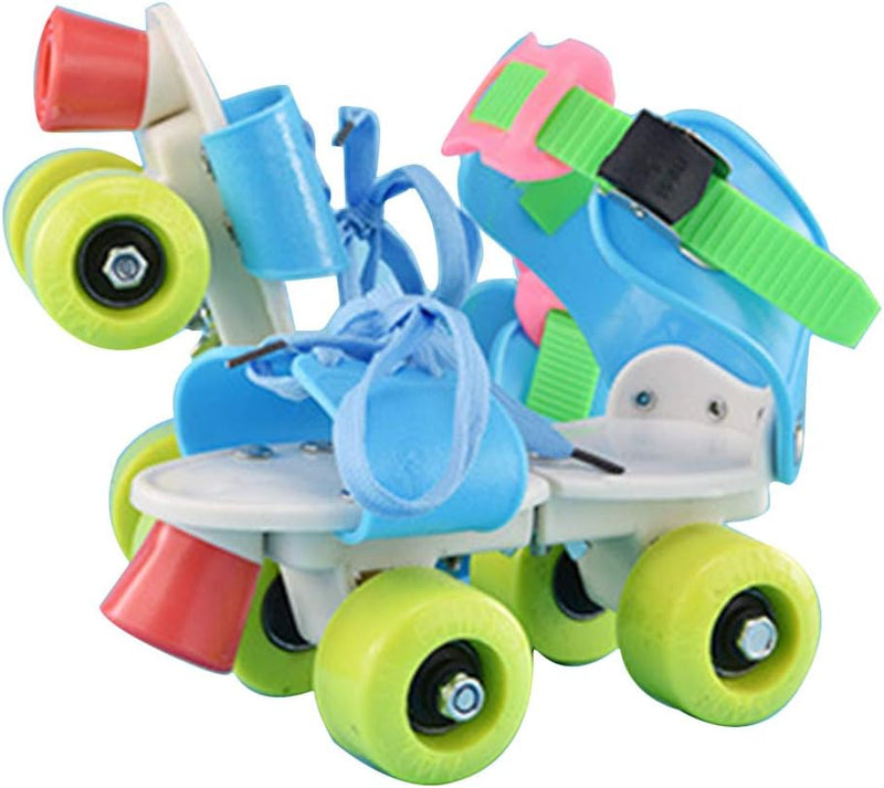 Load image into Gallery viewer, Rolschaatsen voor kinderen, verstelbaar, 4 wielen, inlineskates, schaatsen, chroom, kogellagers, fitnessschoenen, inlineskates, voor meisjes en jongens, beginners - happygetfit.com
