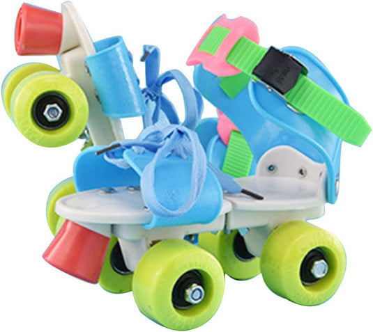 Rolschaatsen voor kinderen, verstelbaar, 4 wielen, inlineskates, schaatsen, chroom, kogellagers, fitnessschoenen, inlineskates, voor meisjes en jongens, beginners - happygetfit.com