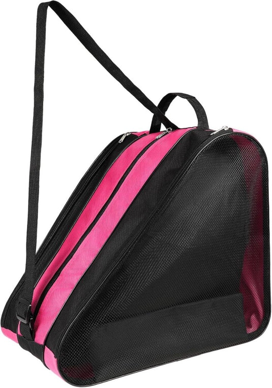 Rolschaatstas voor kinderen roze met verstelbare schouderriem - happygetfit.com