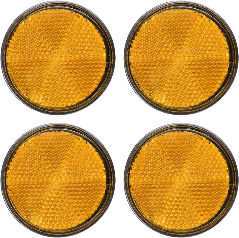 Carica immagine in Galleria Viewer, Ronde reflectoren 4 stuks 60 mm met M6 schroefbevestiging – voertuigreflectoren – veiligheidsreflectie voor motor en aanhanger - happygetfit.com
