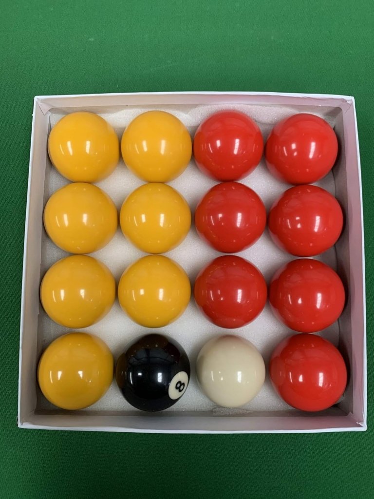 Laad afbeelding in Galerijviewer, Rood en Geel 2" Set biljartballen (1 7/8 inch Cue bal) - happygetfit.com
