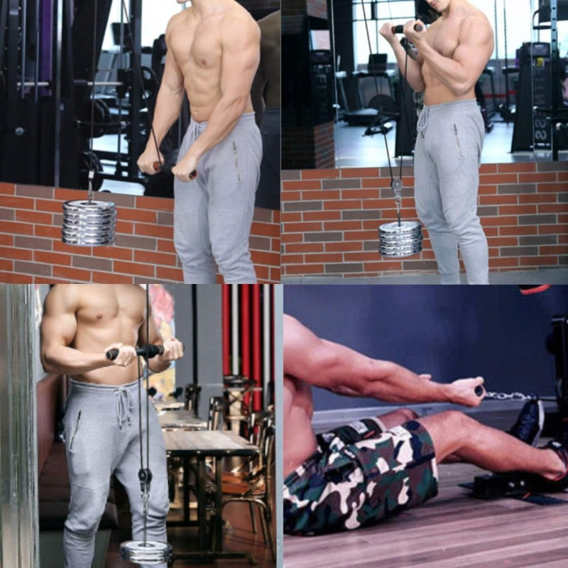 Załaduj obraz do przeglądarki galerii, Roterende rechte kabelstang 42,5 cm met karabijnhaak – lat pulldown bar – kabelaccessoire - happygetfit.com
