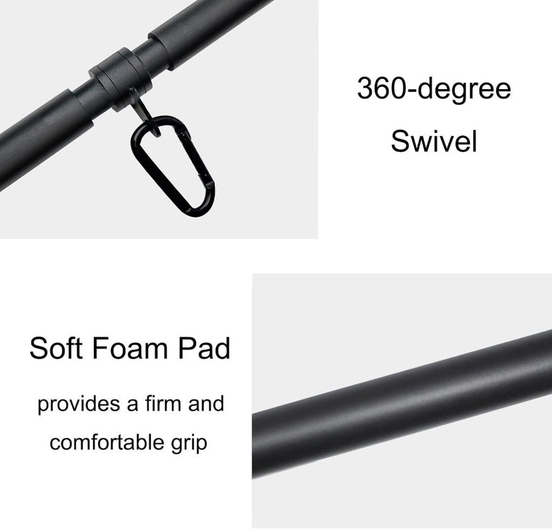 Załaduj obraz do przeglądarki galerii, Roterende rechte kabelstang 42,5 cm met karabijnhaak – lat pulldown bar – kabelaccessoire - happygetfit.com
