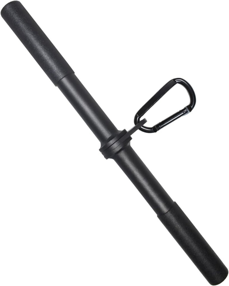Załaduj obraz do przeglądarki galerii, Roterende rechte kabelstang 42,5 cm met karabijnhaak – lat pulldown bar – kabelaccessoire - happygetfit.com
