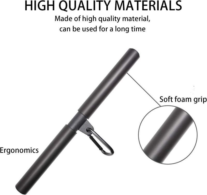Załaduj obraz do przeglądarki galerii, Roterende rechte kabelstang 42,5 cm met karabijnhaak – lat pulldown bar – kabelaccessoire - happygetfit.com
