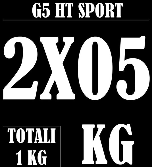 Rubberen gietijzeren schijven G5 HT SPORT Ø gat 25 mm voor sportschool en thuisgymnastiek van 0,5 tot 20 kg voor stuur en halters - happygetfit.com