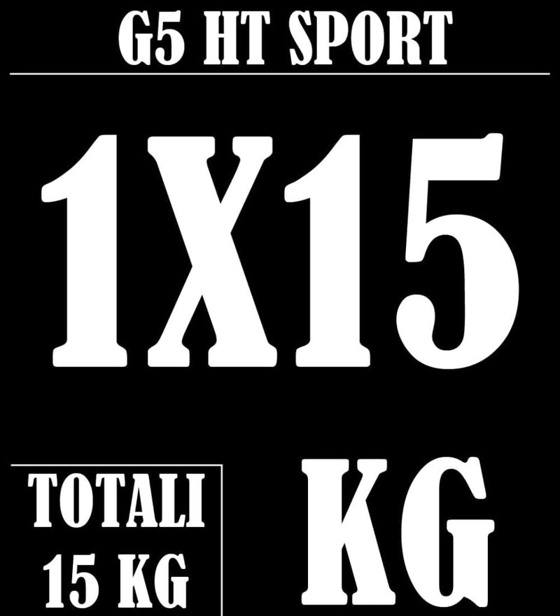 Load image into Gallery viewer, Rubberen gietijzeren schijven G5 HT SPORT Ø gat 25 mm voor sportschool en thuisgymnastiek van 0,5 tot 20 kg voor stuur en halters - happygetfit.com
