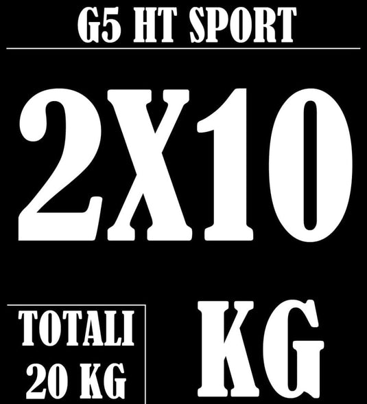 Rubberen gietijzeren schijven G5 HT SPORT Ø gat 25 mm voor sportschool en thuisgymnastiek van 0,5 tot 20 kg voor stuur en halters - happygetfit.com