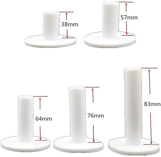 Rubberen golftees voor oefenmat in 5 maten – wit - happygetfit.com