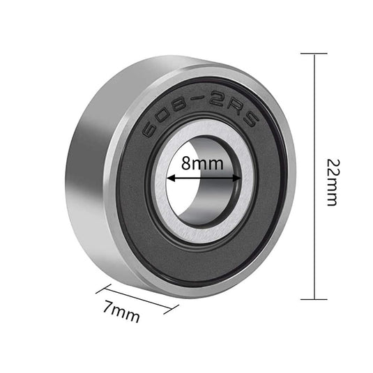 Rybtd 20 STUKS Skateboardlagers kleurenminiatuur, Dubbel afgeschermde lagers ABEC-9 608 2RS Skateboard Lager voor Lange Skateboards Vierwielige Skates Wielen Vervangende Lager - happygetfit.com