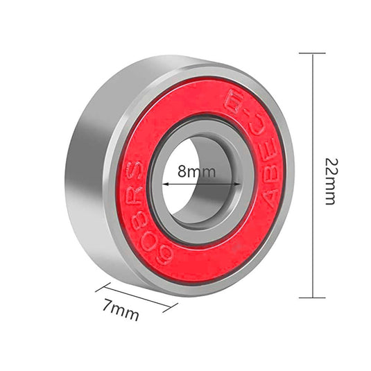 Rybtd 20 STUKS Skateboardlagers kleurenminiatuur, Dubbel afgeschermde lagers ABEC-9 608 2RS Skateboard Lager voor Lange Skateboards Vierwielige Skates Wielen Vervangende Lager - happygetfit.com