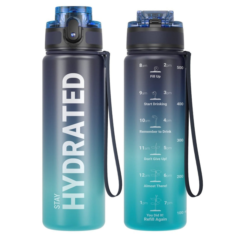 Laad afbeelding in Galerijviewer, Sahara Sailor Water Bottle, 32/25/17oz Durable and Leakproof Water Bottles Motivational with Time Marker, Tritan, BPA Free, Wide Mouth with Easy Clean Brush for Gym, Travel, School, Office (1 Bottle) - happygetfit.com
